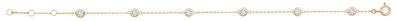 Edles 9 ct/Karat Gelb Gold Damen - Armband mit Zirkonia - 18.4cm