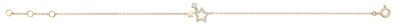 Schönes 9 ct/Karat Gelb Gold Damen - Armband mit Zirkonia - 18.4cm