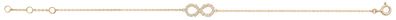 Modernes 9 ct/Karat Gelb Gold Damen - Armband mit Zirkonia - 18.4cm