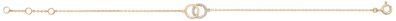 Wunderschönes 9 ct/Karat Gelb Gold Damen - Armband mit Zirkonia - 18.4cm