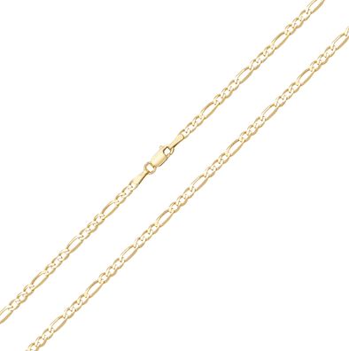 9 ct/Karat Gelb Gold 3mm Damen - Figaro Kette - 40.6, 45.7, 50.8, 55.9, 61cm