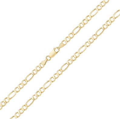 9 ct/Karat Gelb Gold 5mm Figaro Kette - 40.6, 45.7, 50.8, 55.9, 61, 66, 71.1, 76.2cm