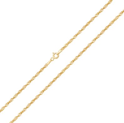 Stylisch 9 ct/Karat Gelb Gold Damen - Singapur Kette - 40.6, 45.7, 50.8, 55.9, 61cm