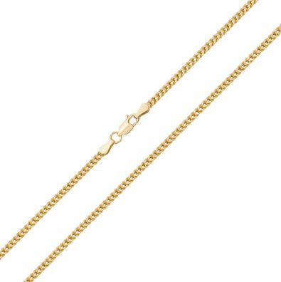 Exquisit 9 ct/Karat Gelb Gold 2mm Damen - Kette