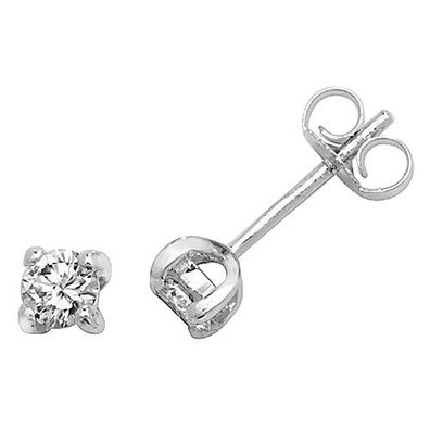18 ct/Karat Weißgold Diamant Paar Ohrstecker Brillant-Schliff 0.40 Karat GH - SI2
