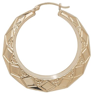 9 ct/Karat Gelb Gold Damen - Paar Creolen