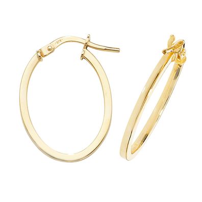 Edle 9 ct/Karat Gelb Gold Damen - Paar Creolen