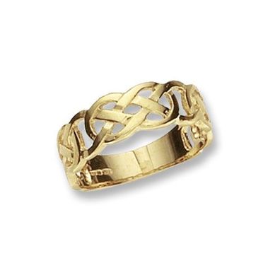 Keltische 9 ct/Karat Gelb Gold Damen - Ring