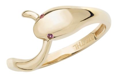 Exklusiver 9 ct/Karat Gelb Gold Damen - Motivring mit Zirkonia (synth.)