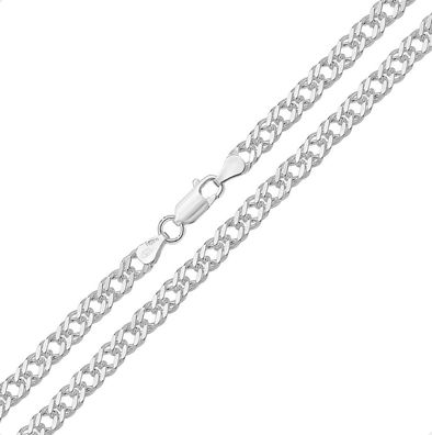 925 Sterling Silber 6mm Panzer Kette - 45.7, 50.8, 55.9, 61, 66, 71.1, 76.2cm