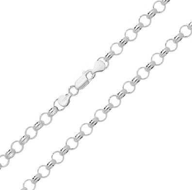925 Sterling Silber 6mm Erbs Kette - 45.7, 50.8, 55.9, 61, 66, 71.1, 76.2cm