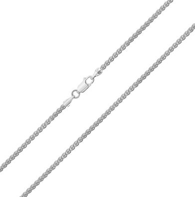 925 Sterling Silber Damen - Haferkorn Kette - 40.6, 45.7, 50.8, 55.9, 61, 66, 76.2cm