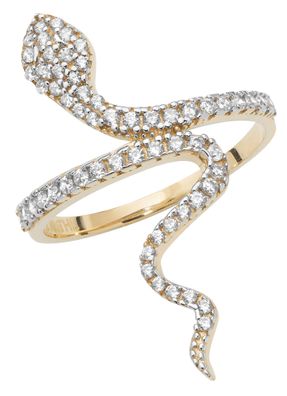 Exklusiver 9 ct/Karat Gelb Gold Damen - Motivring mit Zirkonia (synth.)