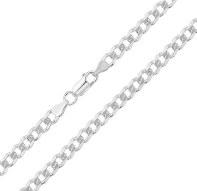 925 Sterling Silber 6mm Panzer Kette - 40.6, 45.7, 50.8, 55.9, 61, 66, 71.1, 76.2cm