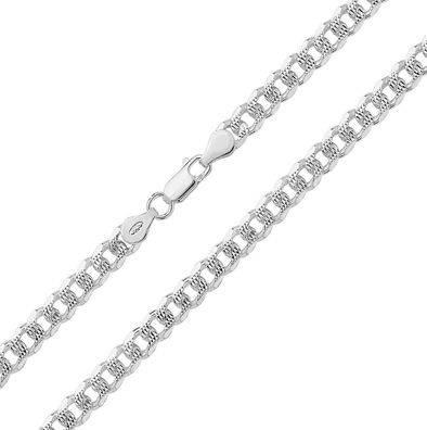 925 Sterling Silber 6mm Damen - Panzer Kette - 45.7, 50.8, 55.9, 61, 66, 76.2cm