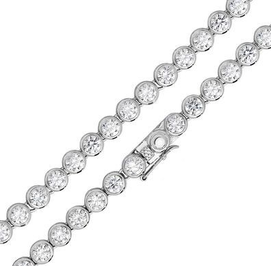 925 Sterling Silber 7mm Herren/Damen - Panzer Kette - 43.2, 71.1, 81.3, 91.4cm