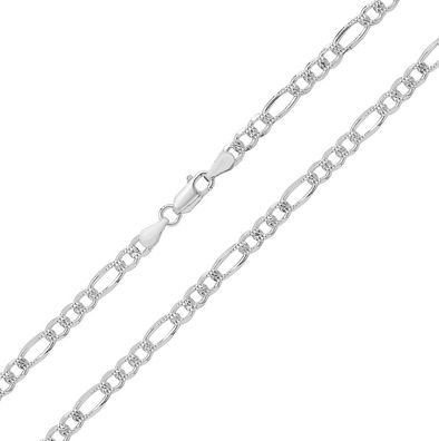 925 Sterling Silber Damen - Figaro Kette - 40.6, 45.7, 50.8, 55.9, 61, 66, 76.2cm