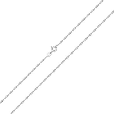 925 Sterling Silber Damen - Singapur Kette - 40.6, 45.7, 50.8, 55.9, 61cm
