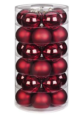 Weihnachtskugeln 30 Stk 6cm Chianti glanz/matt