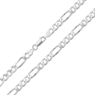 925 Sterling Silber 7mm Herren/Damen - Figaro Kette - 45.7, 50.8, 55.9, 61cm