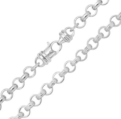 925 Sterling Silber 7mm Herren/Damen - Erbs Kette - 50.8, 55.9, 61, 66, 76.2cm