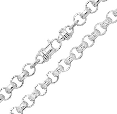 925 Sterling Silber 10mm Herren/Damen - Erbs Kette - 50.8, 55.9, 61, 66, 76.2cm