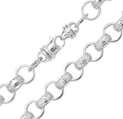 925 Sterling Silber 13mm Herren/Damen - Erbs Kette - 55.9, 61, 66, 76.2cm