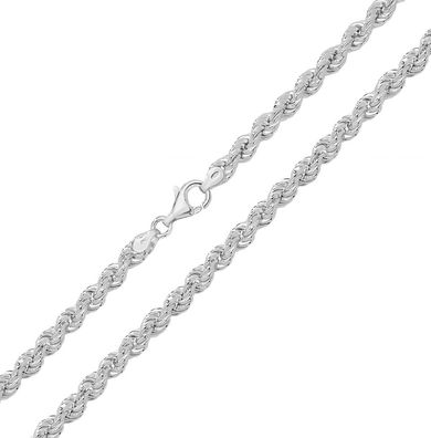 Atemberaubend 925 Sterling Silber Damen - Seil Kette - 45.7, 50.8, 55.9, 61, 76.2cm