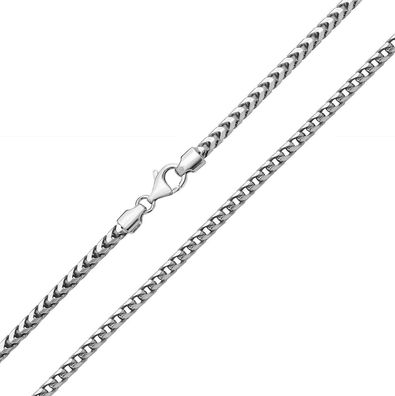 925 Sterling Silber 4mm Damen - Kette - 45.7, 50.8, 55.9, 61, 66, 71.1, 76.2, 81.3cm