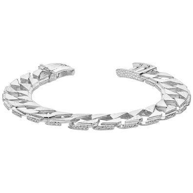 Modisches 925 Sterling Silber Herren - Armband - 21.6cm, 39 Gramm