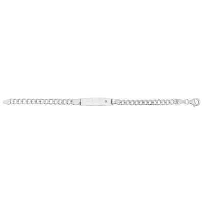 Schönes 925 Sterling Silber Identifikationsarmband mit Zirkonia - 0.1cm, 8 Gramm
