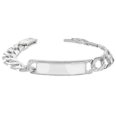 Modisches 925 Sterling Silber Baby - Identifikationsarmband - 15.3cm, 11 Gramm