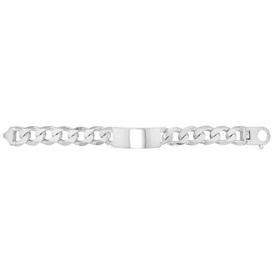 Modisches 925 Sterling Silber Herren - Identifikationsarmband - 22.2cm, 106 Gramm