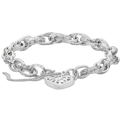 925 Sterling Silber Herz Damen - Bettelarmband - 0.1cm, 17 Gramm