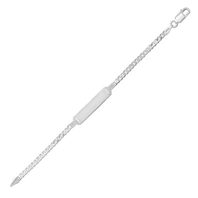 Klassisches 925 Sterling Silber Baby - Identifikationsarmband - 14.6cm