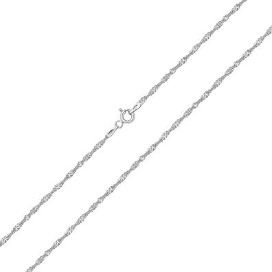 925 Sterling Silber Damen - Singapur Kette - 40.6, 45.7, 50.8, 55.9, 61cm