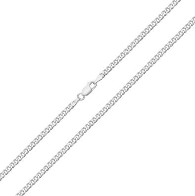 925 Sterling Silber Damen - Panzer Kette - 40.6, 45.7, 50.8, 55.9, 61, 66, 76.2cm