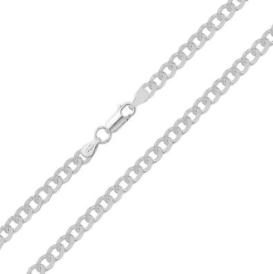 925 Sterling Silber Damen - Panzer Kette - 40.6, 45.7, 50.8, 55.9, 61, 66, 76.2cm