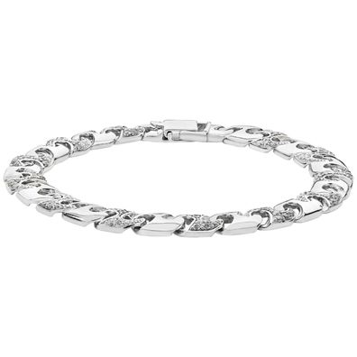 Wunderschönes 925 Sterling Silber Herren - Armband - 21.6cm, 22 Gramm