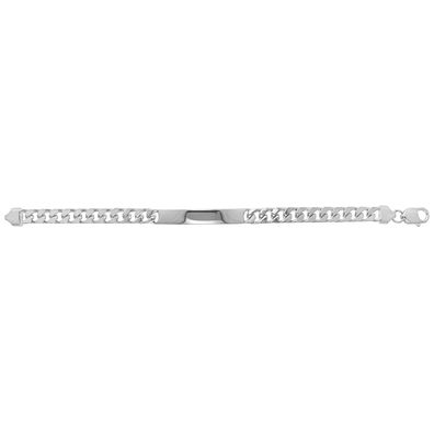 Klassisches 925 Sterling Silber Herren - Identifikationsarmband - 21.6cm, 34 Gramm