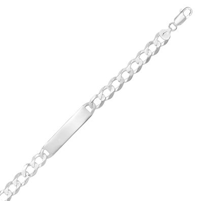 Klassisches 925 Sterling Silber Herren - Identifikationsarmband - 21.6cm, 18 Gramm