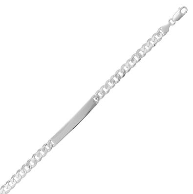 Edles 925 Sterling Silber Herren - Identifikationsarmband - 21.6cm, 17 Gramm