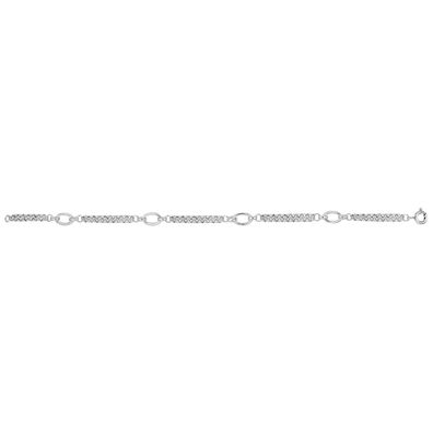 Elegantes 925 Sterling Silber Damen - Armband - 0.1cm, 5 Gramm