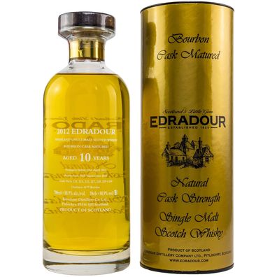 Edradour 10 Jahre Ibisco Bourbon Natural Cask Strength | Scotch Whisky | 58,9 % Vol