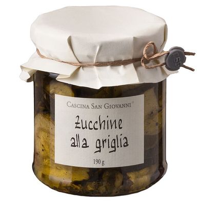 Cascina San Giovanni gegrillte Zucchini in Öl (6165) | Italien | Antipasti