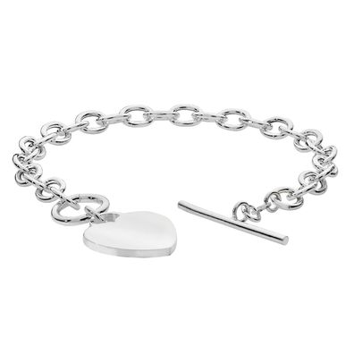 Modisches 925 Sterling Silber Herz Damen - Armband - 19.1cm, 14 Gramm