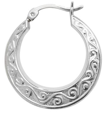 Moderne 925 Sterling Silber Damen - Paar Creolen