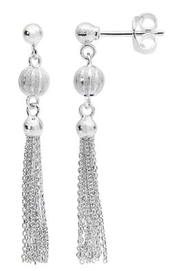 Elegante 925 Sterling Silber Damen - Paar Ohrringe