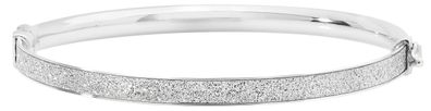 Atemberaubender 925 Sterling Silber Damen - Klappbar Armreif - 6.5cm, 6 Gramm