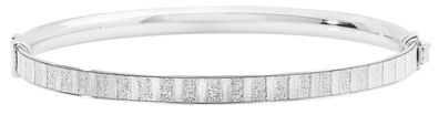 Atemberaubender 925 Sterling Silber Damen - Klappbar Armreif - 6.3cm, 6 Gramm